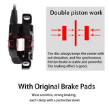 Bolany Road Bicycle Double-Piston Oil Disc Brake160mm Double Piston Brake Front Rear 800/1400mm MTB Bike Brake Parts