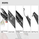 Booms Fishing F03 Pliers Fish Gripper Set Long Nose Hook Remover High-Carbon Stee Line Cutter Scissors with Lanyard Fishing Tool