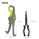 Booms Fishing F03 Pliers Fish Gripper Set Long Nose Hook Remover High-Carbon Stee Line Cutter Scissors with Lanyard Fishing Tool