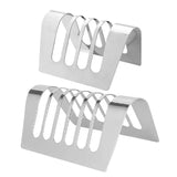 Bread Slice Rack 4 Or 6 Slots Stainless Steel Toast Rack Food Cooling Rack Rectangle Non-Stick Loaf Stand Organizer Food Cooling