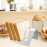 Bread Slice Rack 4 Or 6 Slots Stainless Steel Toast Rack Food Cooling Rack Rectangle Non-Stick Loaf Stand Organizer Food Cooling