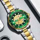 CAYON Watches Imitated Mechanical Design Quartz Clock Men Stainless Steel Band Luminous 30M Waterproof Watch For Male Relogio