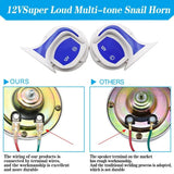 CH0007 12V Speakers Automotive 115DB Horn Auto Speaker 18 Voice Electric Siren Loud Air Snail Horn 18 Sounds Home Security Alarm