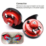 CH0024 2pcs 12V Air Horn for Car Snail Electric Air Horn Marine Loud Alarm Kit Boat Motorcycle Dual-tone Car Horn Loud Signal