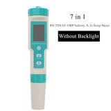 COM-600 7 in 1 PH TDS EC ORP Salinity  S. G Temp Meter Water Quality Monitor Tester IP67 for Drinking Water, Aquariums PH Meter
