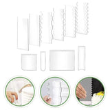 Cake Edge Scraper Tool 10pcs DIY Acrylic Scraping Tool For Cake Side Edge Decorating Baking Supplies For Bakery Beginners Baking