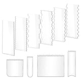 Cake Edge Scraper Tool 10pcs DIY Acrylic Scraping Tool For Cake Side Edge Decorating Baking Supplies For Bakery Beginners Baking