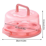 Cake Holder Round 7-Slot Cake Carrier Cake Stand With Lid And Handle Portable Cake Container Holder Two-Sided Base For Pies