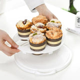 Cake Holder Round 7-Slot Cake Carrier Cake Stand With Lid And Handle Portable Cake Container Holder Two-Sided Base For Pies