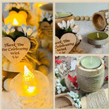 Candle Tea Light Holders Wood Candle Stands Decorative Bridal Shower Tealight Holder For Engagement Reception Bedroom