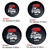 Car Tire Cover 14" 15" 16" 17" Inch 4WD 4x4 PVC Leather Spare Wheel Tire Cover Case Bag Pouch Protector Car Tyres Fit For Jeep