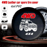 Car Tire Cover 14" 15" 16" 17" Inch 4WD 4x4 PVC Leather Spare Wheel Tire Cover Case Bag Pouch Protector Car Tyres Fit For Jeep