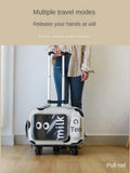 Cat Backpack Go Out Portable Pet Suitcase Large Capacity Cat Backpack Crossbody Carrying Dog Bag Breathable Cat Cage Box Pets