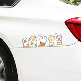 Cat Paw Prints Decals Cute Car Stickers For Windows No Damage To Paint Waterproof Cute Car Bumper Stickers Red Flower Pattern