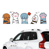 Cat Paw Prints Decals Cute Car Stickers For Windows No Damage To Paint Waterproof Cute Car Bumper Stickers Red Flower Pattern