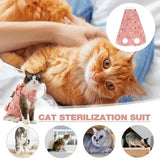 Cat Surgical Suit Indoor Pets Clothing Breathable Elastic E-Collar Alternative Kitten Recovery Suit For Skin Diseases