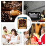 Ceramic Mug With Handle 350ml Ceramic Coffee Mug Travel Book Lover 3D Bookshelf Flat Color Pattern Funny Work Mugs For Men