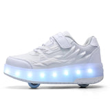 Children Roller Skates Shoes 2022 Sports Casual Fashion Kids Boys Girls Student 2 Wheels Game Gift Lighted Flashing Led Sneakers