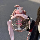 Children's Water Bottle Portable Outdoor Bounce Cap Plastic Cup Cute Student Water Bottle Fashionable Sports Water Bottle