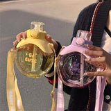 Children's Water Bottle Portable Outdoor Bounce Cap Plastic Cup Cute Student Water Bottle Fashionable Sports Water Bottle