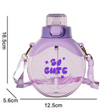 Children's Water Bottle Portable Outdoor Bounce Cap Plastic Cup Cute Student Water Bottle Fashionable Sports Water Bottle