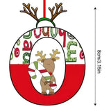 Christmas 26 Letter Ornaments Acrylic 2D Cartoon Ornaments Christmas Pendants Room Ornaments For Window Desks Christmas Tree