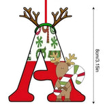Christmas 26 Letter Ornaments Acrylic 2D Cartoon Ornaments Christmas Pendants Room Ornaments For Window Desks Christmas Tree
