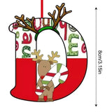 Christmas 26 Letter Ornaments Acrylic 2D Cartoon Ornaments Christmas Pendants Room Ornaments For Window Desks Christmas Tree