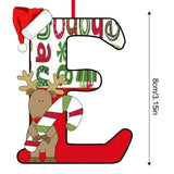 Christmas 26 Letter Ornaments Acrylic 2D Cartoon Ornaments Christmas Pendants Room Ornaments For Window Desks Christmas Tree