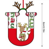 Christmas 26 Letter Ornaments Acrylic 2D Cartoon Ornaments Christmas Pendants Room Ornaments For Window Desks Christmas Tree