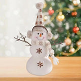 Christmas Animated Snowman Christmas Lovely Stuffed Doll Delicate Santa Snowman Indoor Outdoor Ornaments For Home Parks Party