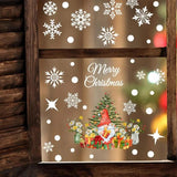Christmas Clings Stickers Santa Patterns Window Cartoon Decals Christmas Decoration Supplies For Glass Door Mall Window Display