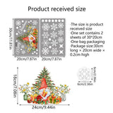 Christmas Clings Stickers Santa Patterns Window Cartoon Decals Christmas Decoration Supplies For Glass Door Mall Window Display