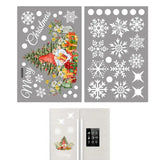 Christmas Clings Stickers Santa Patterns Window Cartoon Decals Christmas Decoration Supplies For Glass Door Mall Window Display