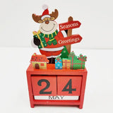 Christmas Countdown Advent Block Calendar Advent Wood Block Desktop Calendar Portable Christmas Desktop Calendar Decoration For