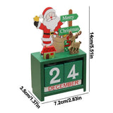 Christmas Countdown Advent Block Calendar Advent Wood Block Desktop Calendar Portable Christmas Desktop Calendar Decoration For