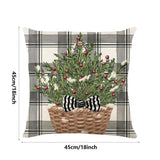 Christmas Decoration Throw Cushion Pillow Case Cushion Cover With Invisible Zipper Theme Party Ornament Cushion Cases For