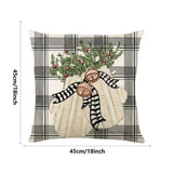 Christmas Decoration Throw Cushion Pillow Case Cushion Cover With Invisible Zipper Theme Party Ornament Cushion Cases For