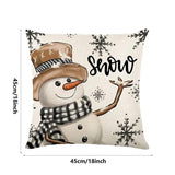 Christmas Decoration Throw Cushion Pillow Case Cushion Cover With Invisible Zipper Theme Party Ornament Cushion Cases For