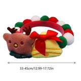Christmas Dog Collar Holiday Dog Collar With Plush Doll Pendant Soft Puppy Collars Removable And Adjustable Plush Collar Puppy