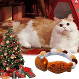 Christmas Dog Collar Holiday Dog Collar With Plush Doll Pendant Soft Puppy Collars Removable And Adjustable Plush Collar Puppy