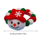 Christmas Dog Collar Holiday Dog Collar With Plush Doll Pendant Soft Puppy Collars Removable And Adjustable Plush Collar Puppy