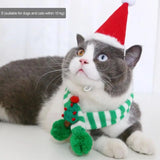 Christmas Dog Scarves Dog Neck Warmer Knitted Comfortable Scarf For Cat Christmas Costume For Cats For Small Medium Dogs Cats