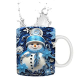 Christmas Holiday Mug Christmas Decoration Coffee Mugs with 3D Painting Table Decorations Ceramic Mug Christmas Party Mugs