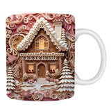 Christmas Holiday Mug Christmas Decoration Coffee Mugs with 3D Painting Table Decorations Ceramic Mug Christmas Party Mugs