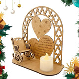 Christmas In Heaven Candle Chair Commemoration Ornament With Candle And Rocking Chair Tealight With Candlestick Holder For Porch