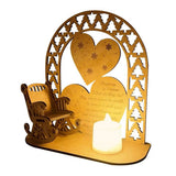 Christmas In Heaven Candle Chair Commemoration Ornament With Candle And Rocking Chair Tealight With Candlestick Holder For Porch