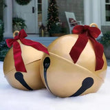 Christmas Inflatable Ball Decor Large Bell Shape Hang Decorated Balls Large Christmas Balls Ornaments for Christmas Yard Lawn
