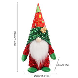 Christmas Plush Gnome Sequin Decor Stuffed Plush Elf Doll Faceless Gnomes Cute Stuffed Gnomes Plushie Winter Holiday Decor With