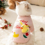 Christmas Style Puppy Dog Sweaters For Small Medium Dogs Cats Clothes Winter Warm Pet Turtleneck Chihuahua Vest Soft Yorkie